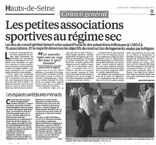 Article parisien assoc spotives